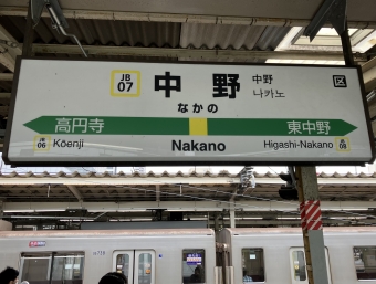 中野駅から吉祥寺駅:鉄道乗車記録の写真