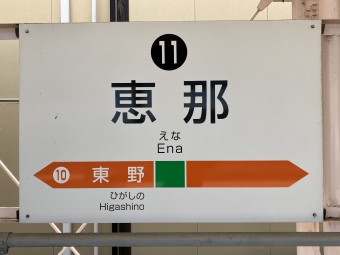 恵那駅から明智駅:鉄道乗車記録の写真