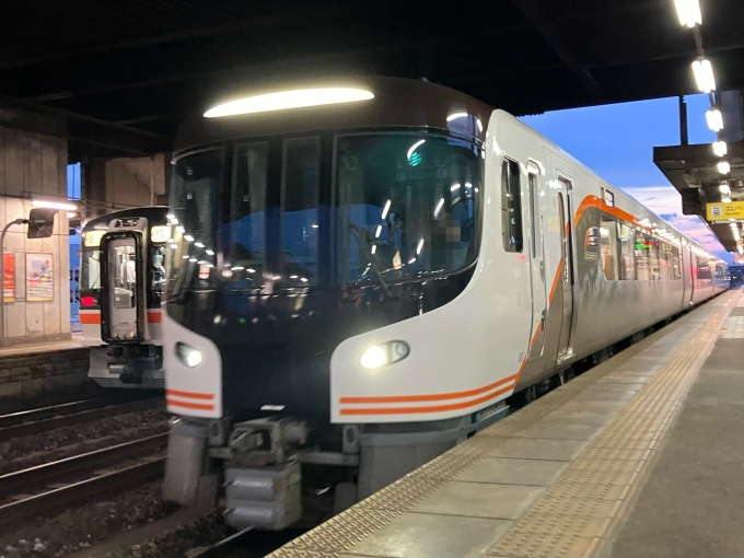 鉄道乗車記録の写真:乗車した列車(外観)(3)        「HC85系海ナコD5編成。美濃太田駅3番線。」