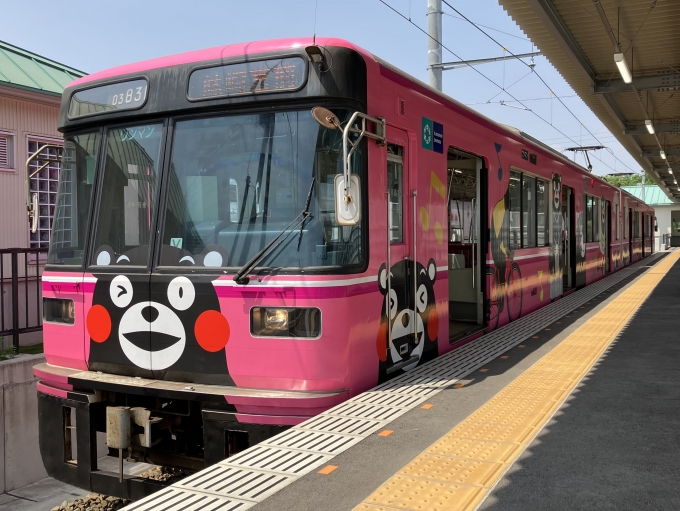 鉄道乗車記録の写真:乗車した列車(外観)(3)        「熊本電鉄03形03-131F編成。御代志駅発着線。」