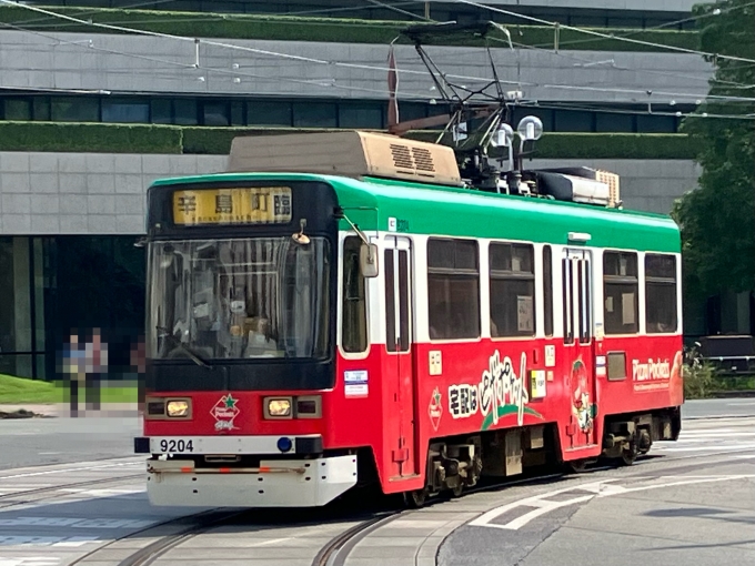 鉄道乗車記録の写真:列車・車両の様子(未乗車)(7)        「熊本市交通局9200形電車。」