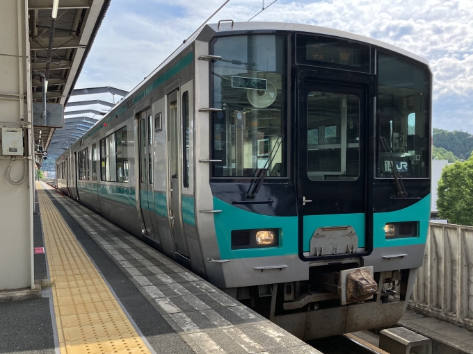 鉄道乗車記録の写真:乗車した列車(外観)(3)        「クモハ125-14+クモハ125-3。東舞鶴駅2番のりば。」