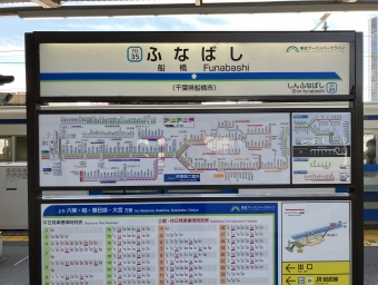 船橋駅から柏駅の乗車記録(乗りつぶし)写真