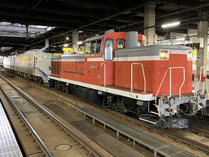 鉄道乗車記録の写真:列車・車両の様子(未乗車)(4)        「DE10 1715。札幌駅9番線。」