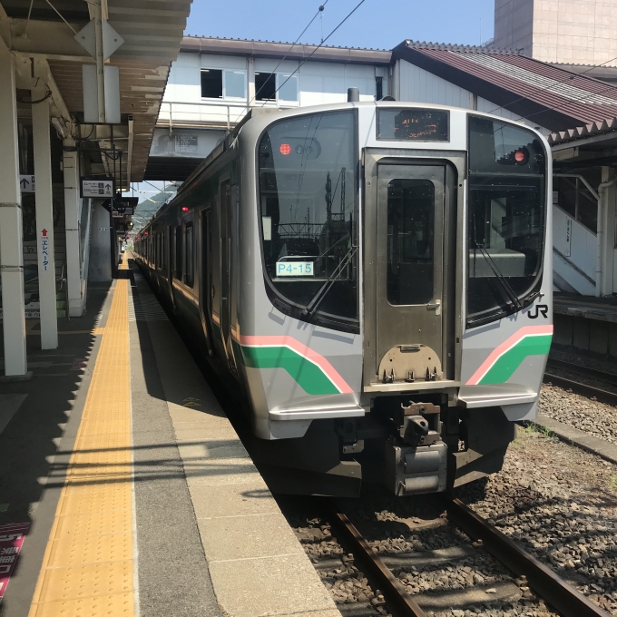 鉄道乗車記録の写真:乗車した列車(外観)(3)        「P4-15編成。福島駅4番ホーム。」