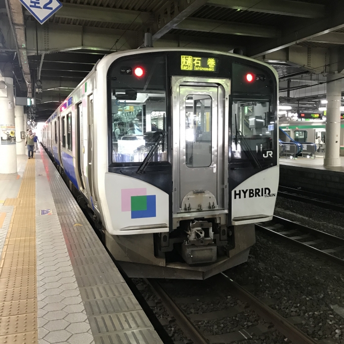 鉄道乗車記録の写真:乗車した列車(外観)(3)        「C-1編成。C-5編成を連結。仙台駅1番ホーム。」