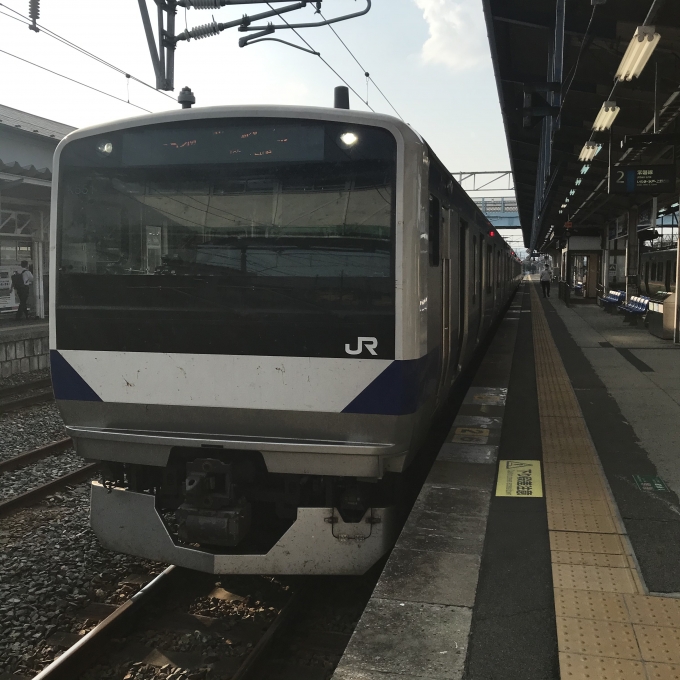 鉄道乗車記録の写真:乗車した列車(外観)(3)        「K551編成。原ノ町駅2番ホーム。」