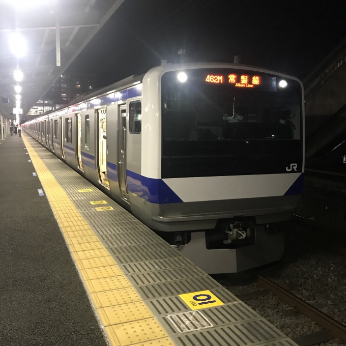 鉄道乗車記録の写真:乗車した列車(外観)(3)        「K423編成。勝田駅3番ホーム。」