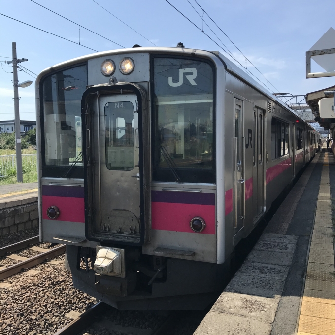 鉄道乗車記録の写真:乗車した列車(外観)(3)        「N4編成。川部駅2番ホーム。」