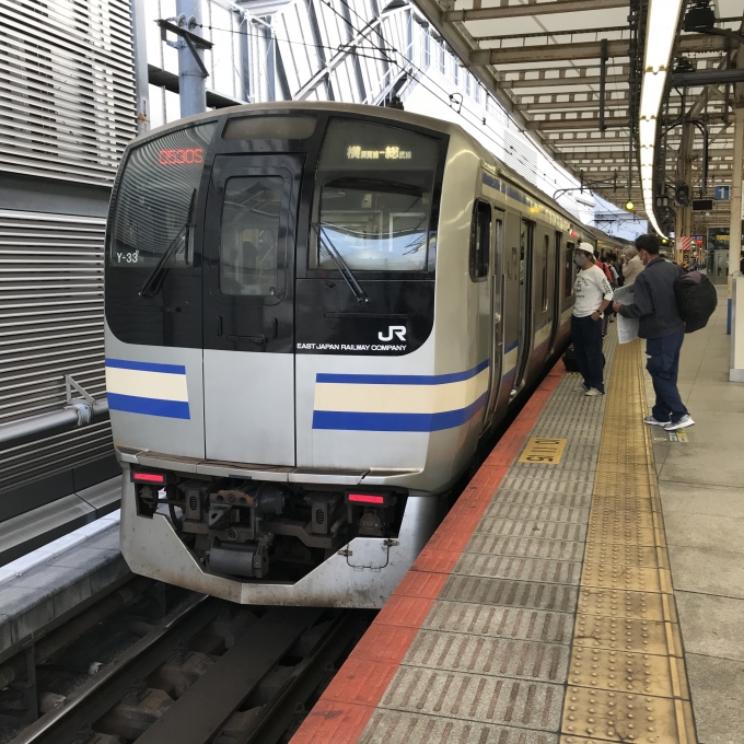 鉄道乗車記録の写真:乗車した列車(外観)(3)        「Y33編成。横浜駅10番ホーム。」