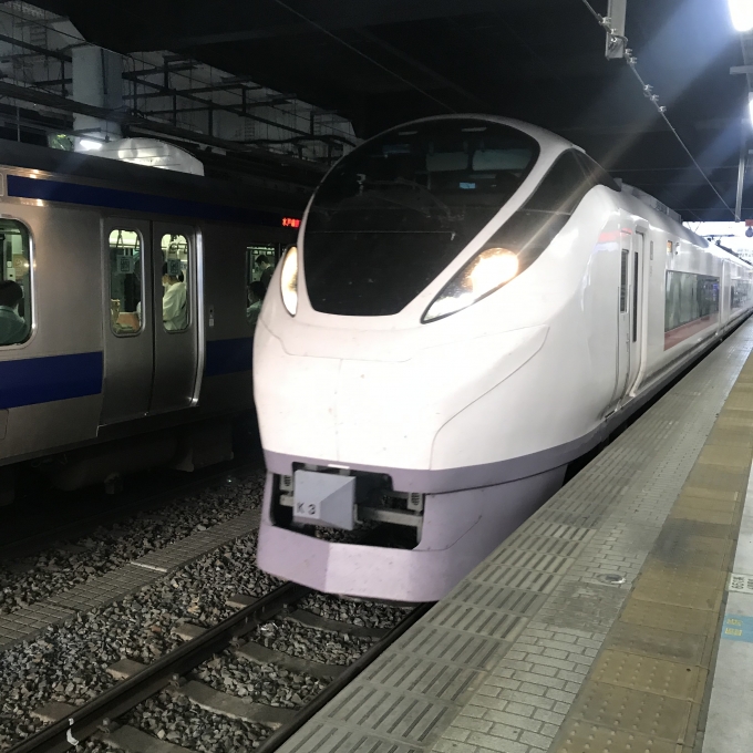 鉄道乗車記録の写真:乗車した列車(外観)(3)        「K3編成。水戸駅7番ホーム。」