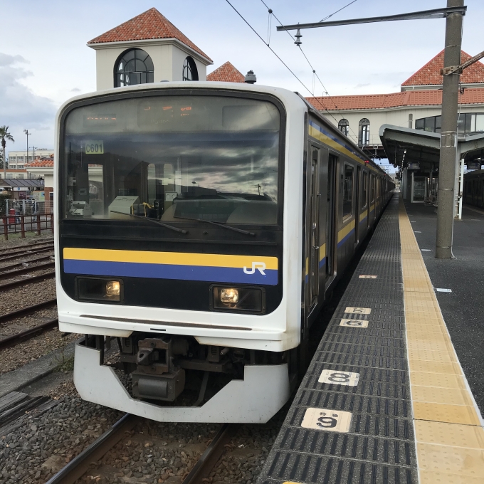 鉄道乗車記録の写真:乗車した列車(外観)(3)        「C601編成。館山駅3番ホーム。」