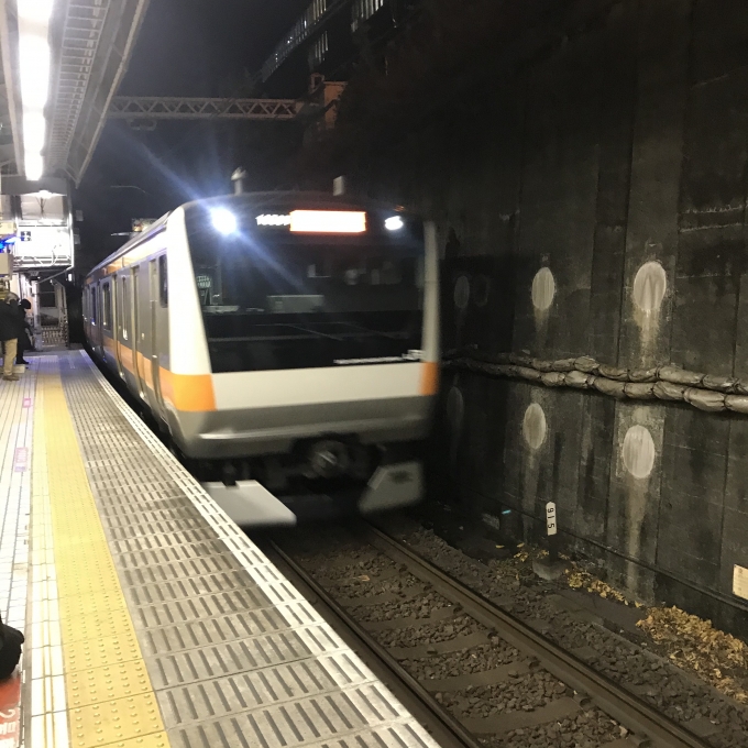 鉄道乗車記録の写真:乗車した列車(外観)(3)        「T34編成。御茶ノ水駅1番ホーム。」