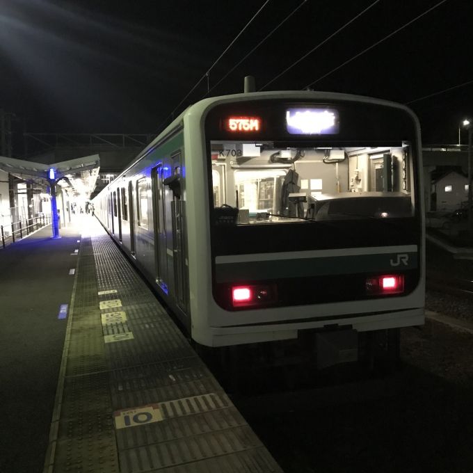 鉄道乗車記録の写真:乗車した列車(外観)(3)        「K703編成。湯本駅1番ホーム。」