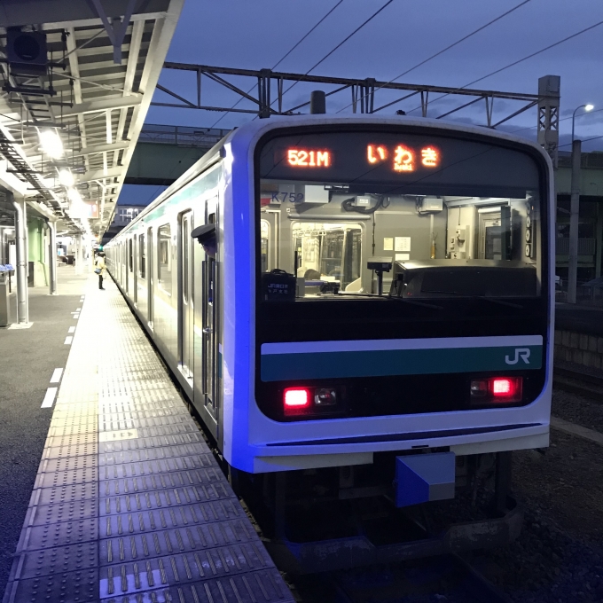 鉄道乗車記録の写真:乗車した列車(外観)(3)        「K752編成。いわき駅1番ホーム。」