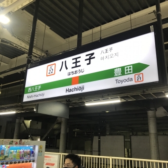 八王子駅から東京駅の乗車記録(乗りつぶし)写真