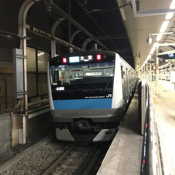 鉄道乗車記録の写真:乗車した列車(外観)(3)        「105編成。桜木町駅4番ホーム。」