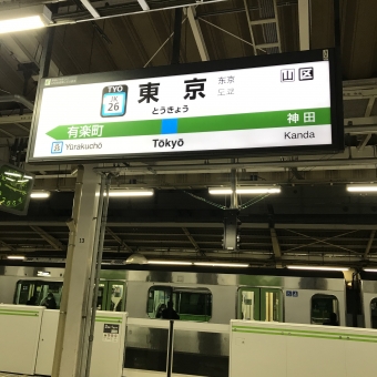 東京駅から桜木町駅の乗車記録(乗りつぶし)写真