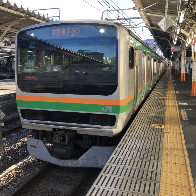 鉄道乗車記録の写真:乗車した列車(外観)(3)        「U501編成。熱海駅4番ホーム。」