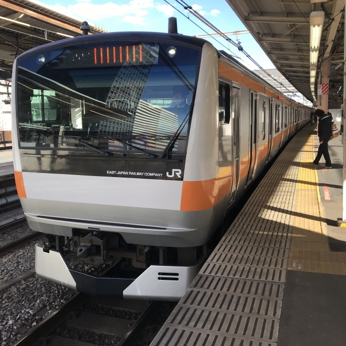 鉄道乗車記録の写真:乗車した列車(外観)(3)        「T20編成。中野駅6番ホーム。」
