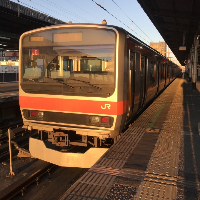 鉄道乗車記録の写真:乗車した列車(外観)(3)        「MU5編成。南船橋駅2番ホーム。」