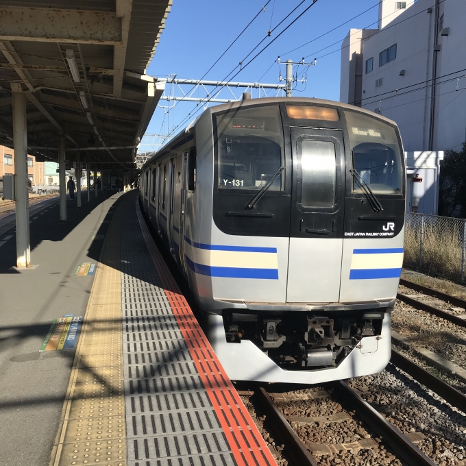 鉄道乗車記録の写真:乗車した列車(外観)(3)        「15両編成。←Y-131編成＋Y32編成。(Y32編成は逗子で切り離し)。鎌倉駅1番ホーム。」