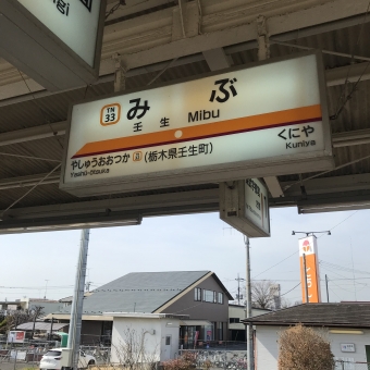 壬生駅から栃木駅の乗車記録(乗りつぶし)写真