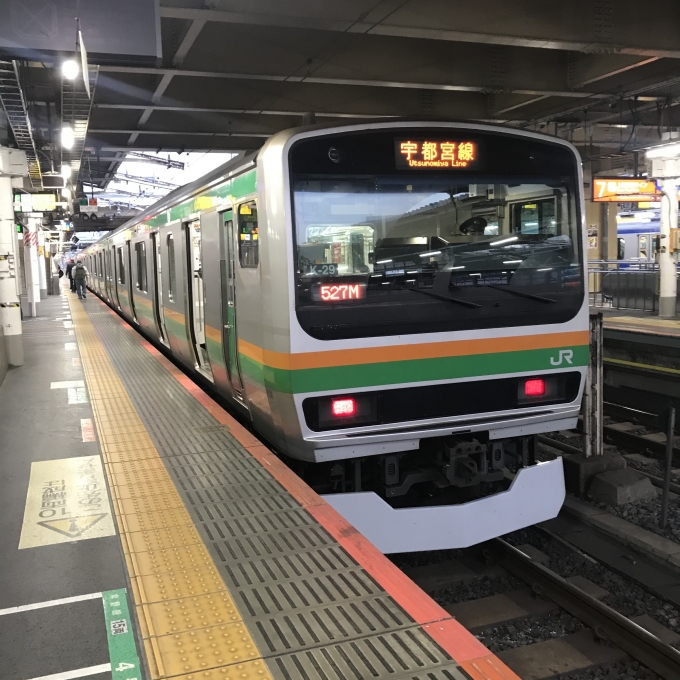 鉄道乗車記録の写真:乗車した列車(外観)(3)        「K-29編成。上野駅6番ホーム。」