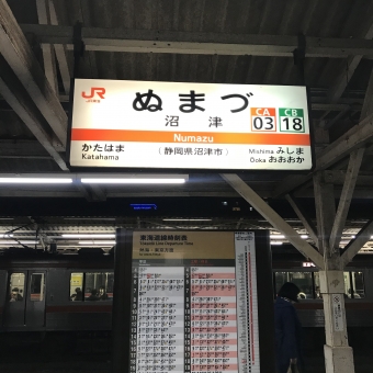 沼津駅から横浜駅の乗車記録(乗りつぶし)写真