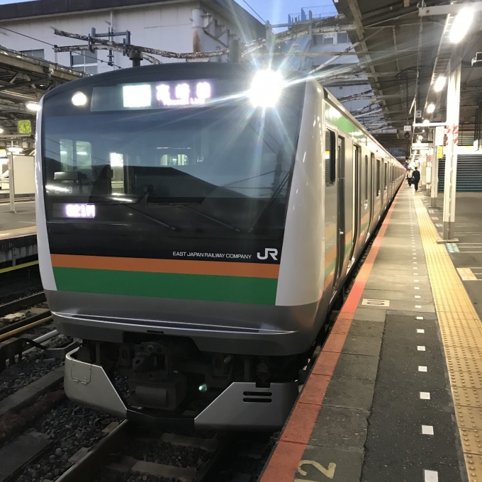 鉄道乗車記録の写真:乗車した列車(外観)(3)        「E-13編成。上野駅6番線。」