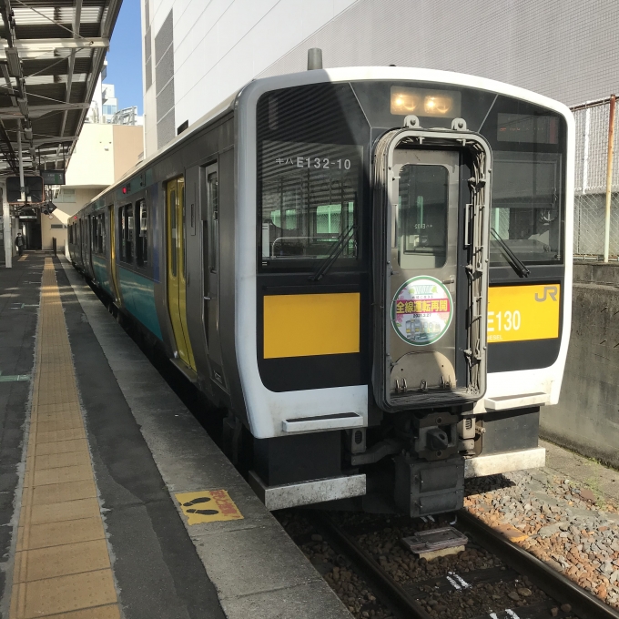 鉄道乗車記録の写真:乗車した列車(外観)(3)        「10編成。水戸駅1番線。」