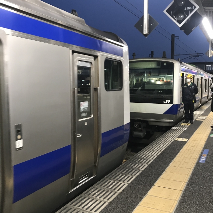 鉄道乗車記録の写真:乗車した列車(外観)(7)        「土浦で後に5両のK467編成を増結。」