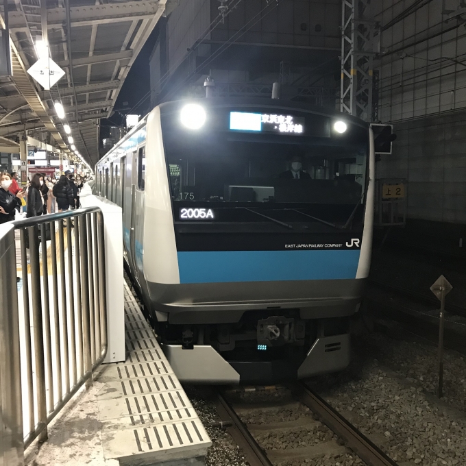 鉄道乗車記録の写真:乗車した列車(外観)(2)        「175編成。横浜駅3番線。」
