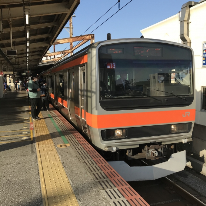 鉄道乗車記録の写真:乗車した列車(外観)(3)        「E231系8両千ケヨMU13編成。西船橋駅9番線。」