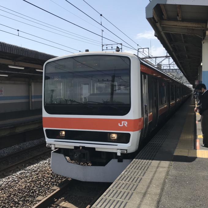 鉄道乗車記録の写真:乗車した列車(外観)(3)        「209系8両千ケヨM81編成。新松戸駅4番線。」