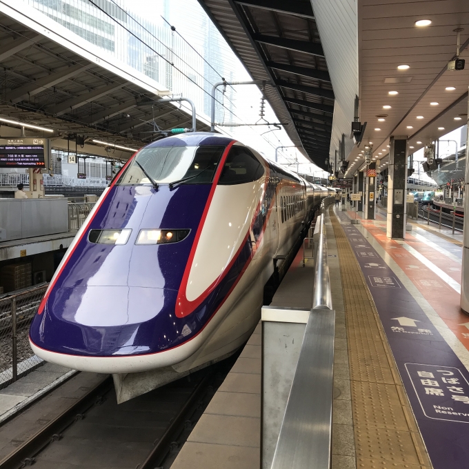鉄道乗車記録の写真:乗車した列車(外観)(3)        「東京駅23番線。 L55編成。東北新幹線やまびこ123号仙台行J59編成10両を連結。」