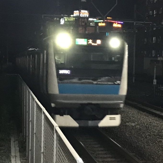 鉄道乗車記録の写真:乗車した列車(外観)(3)        「E233系宮サイ120編成。川崎駅3番線。」