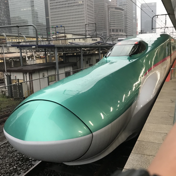鉄道乗車記録の写真:乗車した列車(外観)(3)        「仙セシU23編成10両。E6系秋アキZ8編成7両を連結。東京駅20番線。」