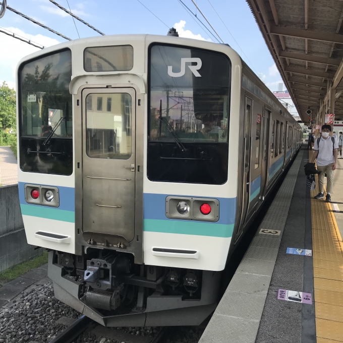 鉄道乗車記録の写真:乗車した列車(外観)(3)        「長ナノN310編成。塩尻駅1番線。」