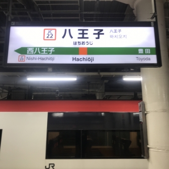 八王子駅から高尾駅の乗車記録(乗りつぶし)写真