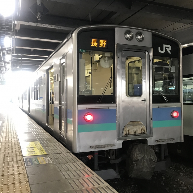 鉄道乗車記録の写真:乗車した列車(外観)(3)        「長モトA6編成。松本駅1番線。」