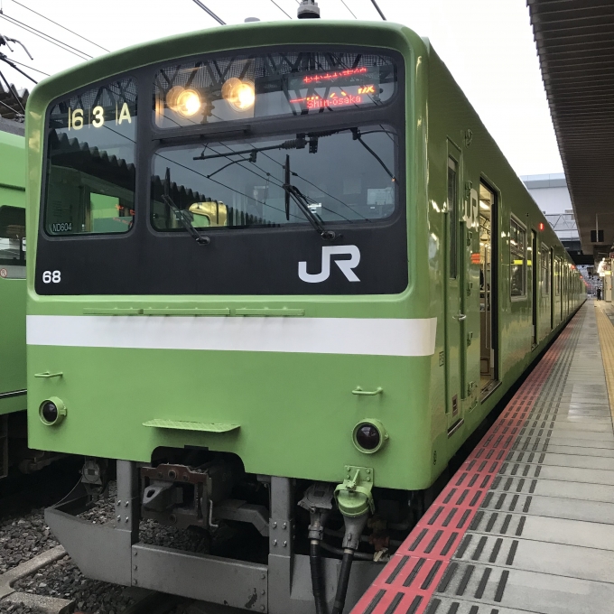 鉄道乗車記録の写真:乗車した列車(外観)(3)        「201系近ナラND604編成。久宝寺駅3番のりば。」