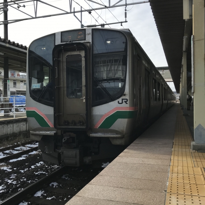 鉄道乗車記録の写真:乗車した列車(外観)(3)        「E721系仙センP4-9編成。二本松駅1番線。」