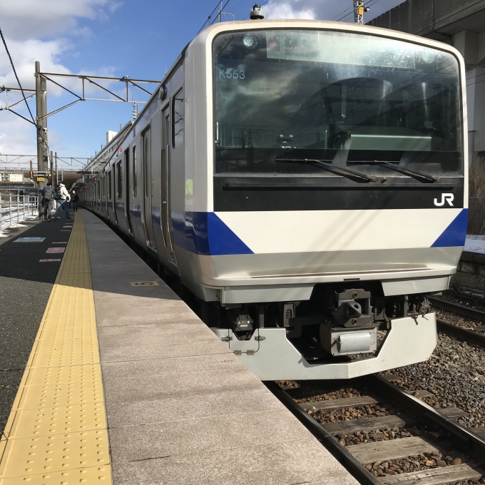 鉄道乗車記録の写真:乗車した列車(外観)(3)        「E531系水カツK553編成。新白河駅6番線。」