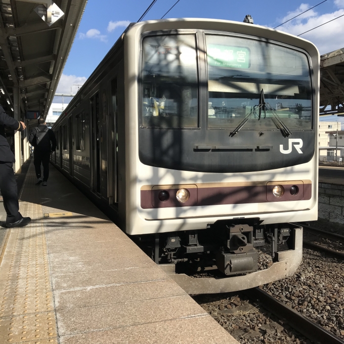 鉄道乗車記録の写真:乗車した列車(外観)(3)        「205系宮ヤマY2編成。黒磯駅1番線。」