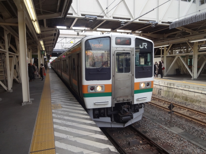 鉄道乗車記録の写真:乗車した列車(外観)(1)          「高崎駅発車前(下り方)」