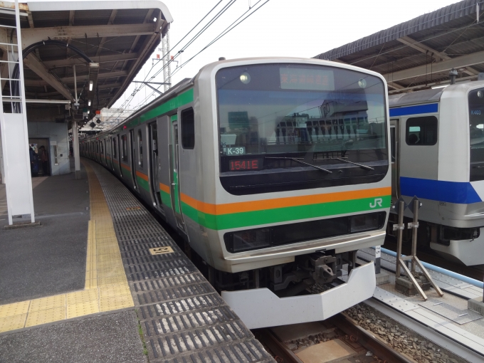 鉄道乗車記録の写真:乗車した列車(外観)(1)        「上野発車前(南行方)」
