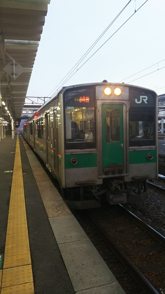 鉄道乗車記録の写真:乗車した列車(外観)(1)          「一ノ関発車前(上り方)」