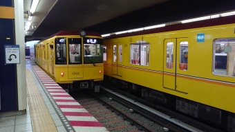 浅草駅から渋谷駅の乗車記録(乗りつぶし)写真
