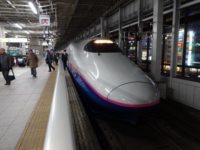 鉄道乗車記録の写真:乗車した列車(外観)(1)        「仙台到着後(下り方)
仙台到着後は回送となり幹セシへ入庫します。」